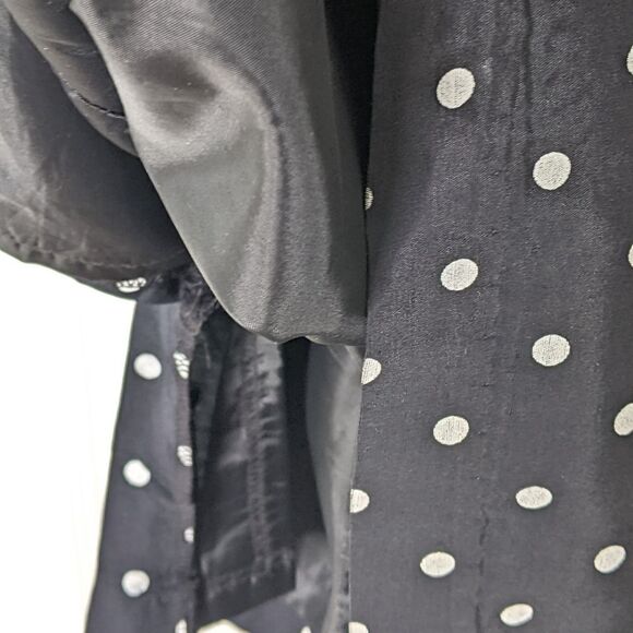 Vintage Black & White Polkadot Structured Dress size 8 - Picture 9 of 10